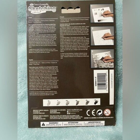 NWOT Royal & Langnickel 5"x7" Elephant & Baby Sketching Made Easy Kit - Picture 3 of 12